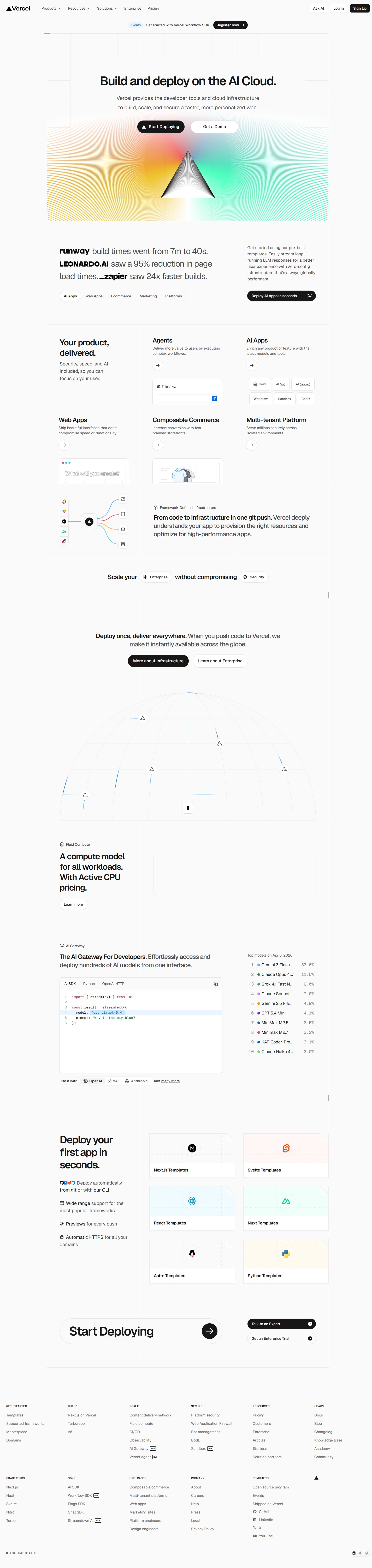 Vercel — Cloud-Plattform